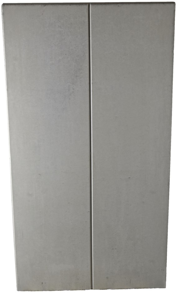 EXACTA Winkelplatte Eckstück Typ 2, rechts, grau, glatt, gefast, bewehrt