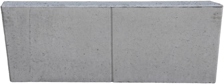 EXACTA LIGHT Winkelplatte, Eckstück rechts, Typ 1, grau, glatt, gefast, bewehrt