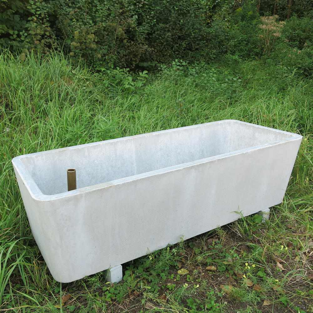 WEIDE Brunnentrog, grau, abgerieben, inkl. Standrohr 1 1/4"