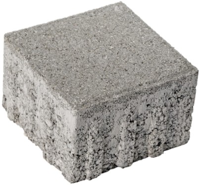 CARENA Pflasterstein mit Nockenverbund, grau, glatt, gefast