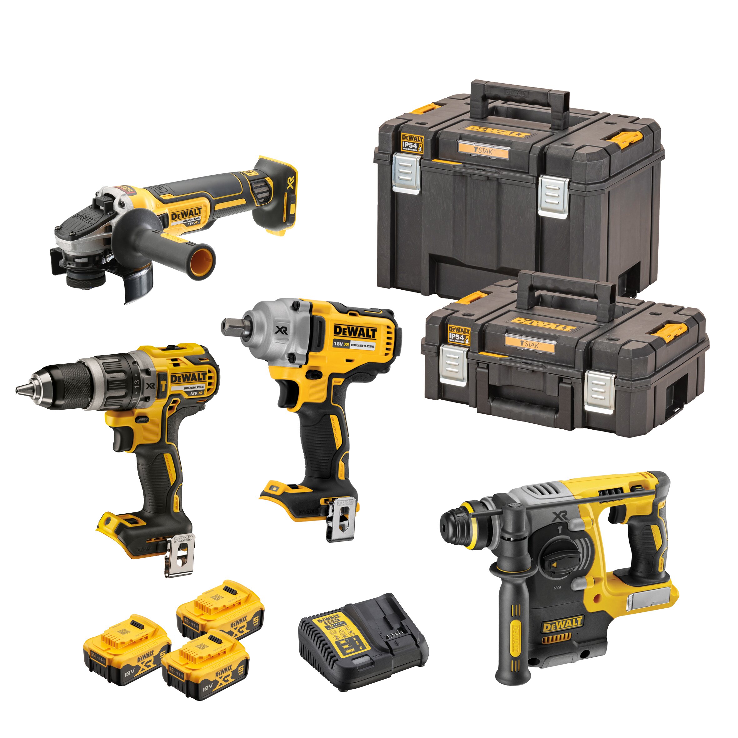 DeWALT 18V 4er Set mit 3x 5Ah