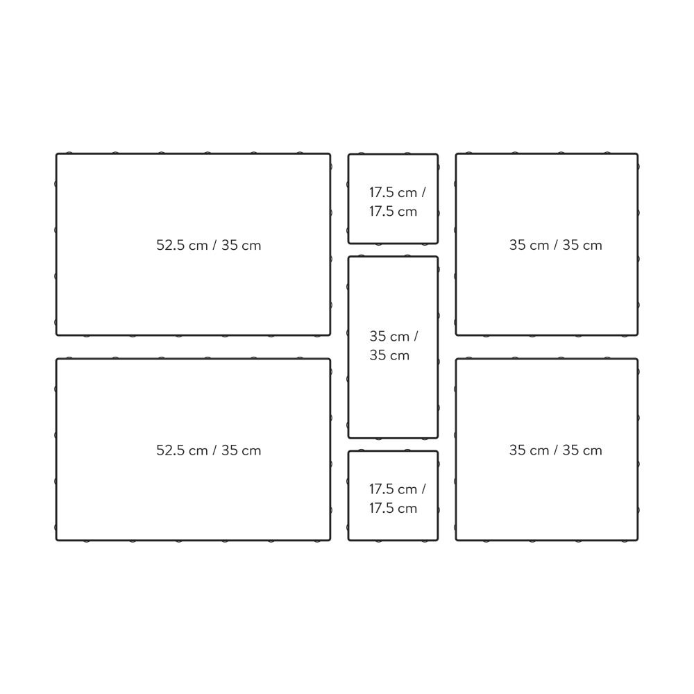VEGAS Gartenplatte, grau, schattiert, glatt, fein gefast