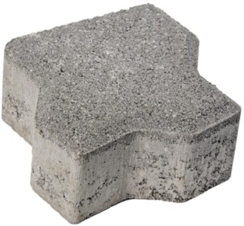 BETA Verbundstein mit Nocken, halber Randstein, grau, glatt, gefast