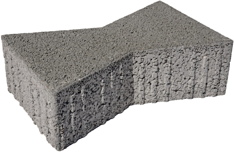 FILTROTEC Sickerstein GROB, mit Nockenverbund grau, gefast