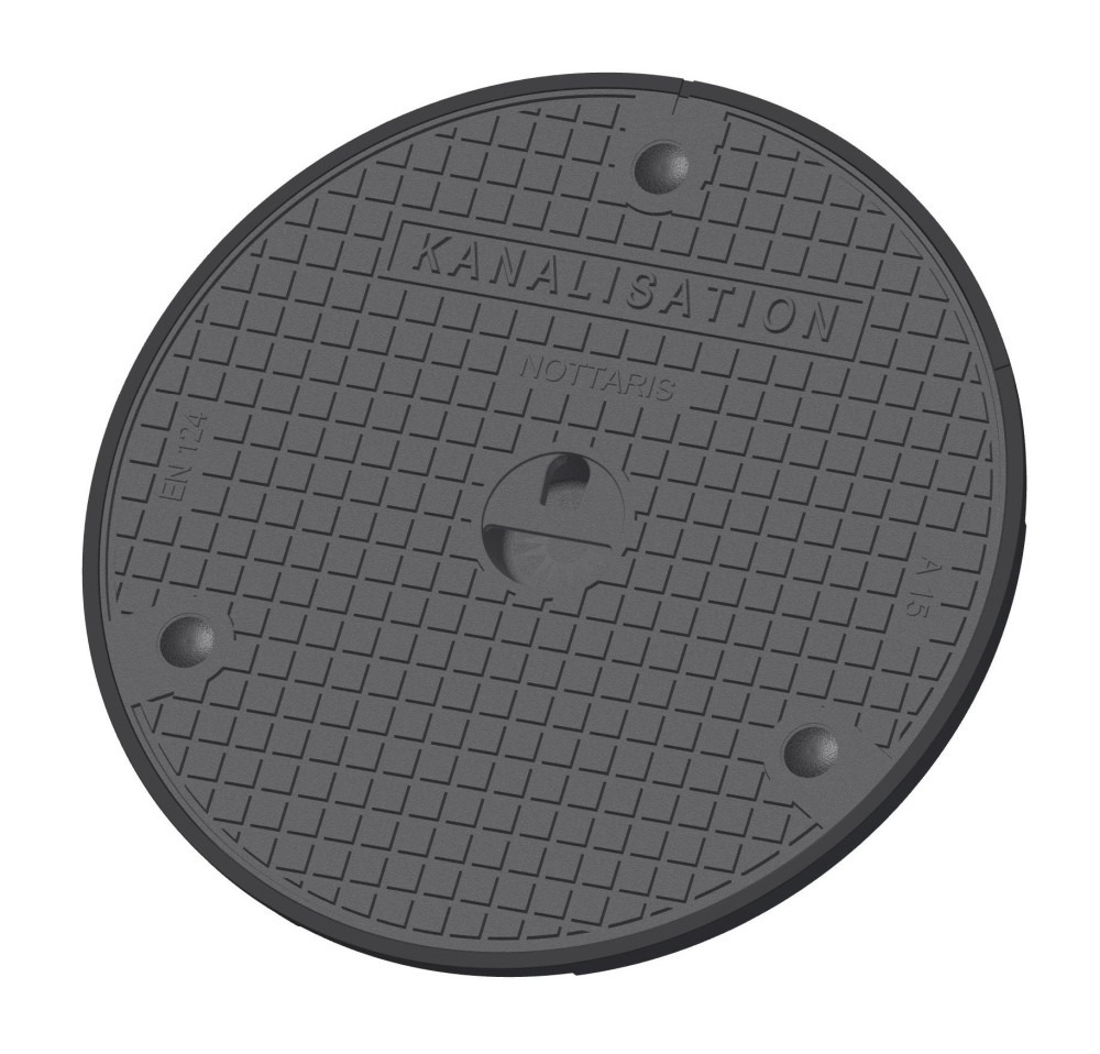Gussdeckel voll 1 to, Fig.1050K-60-02, verschliessbar
