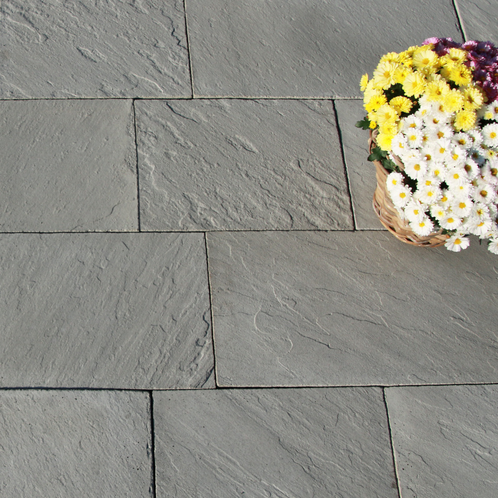 ARDESIA Gehwegplatte, naturgrau, mit Schieferstruktur, imprägniert
